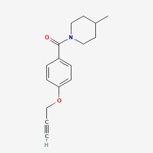 molecular formula C16H19NO2 B4427764 4-methyl-1-[4-(2-propyn-1-yloxy)benzoyl]piperidine 