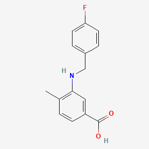 molecular formula C15H14FNO2 B4427787 3-[(4-fluorobenzyl)amino]-4-methylbenzoic acid 