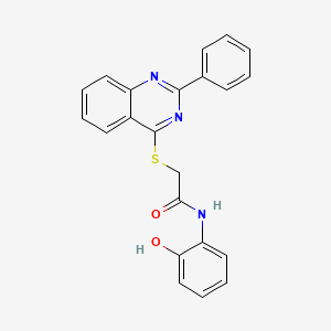 N-(2-hydroxyphenyl)-2-(2-phenylquinazolin-4-yl)sulfanylacetamide