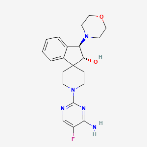 molecular formula C21H26FN5O2 B4427799 (2R*,3R*)-1'-(4-amino-5-fluoro-2-pyrimidinyl)-3-(4-morpholinyl)-2,3-dihydrospiro[indene-1,4'-piperidin]-2-ol 