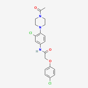 N-[4-(4-acetyl-1-piperazinyl)-3-chlorophenyl]-2-(4-chlorophenoxy)acetamide