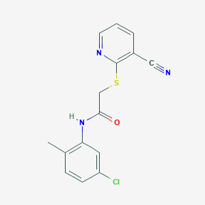 N-(5-chloro-2-methylphenyl)-2-[(3-cyano-2-pyridinyl)thio]acetamide