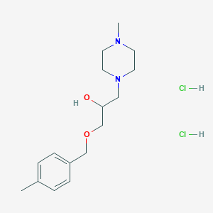 molecular formula C16H28Cl2N2O2 B4427828 1-[(4-Methylphenyl)methoxy]-3-(4-methylpiperazin-1-yl)propan-2-ol;dihydrochloride 