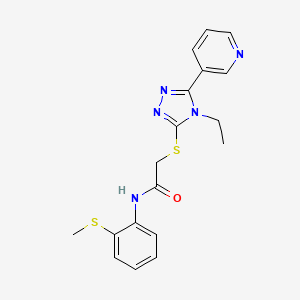 2-{[4-ethyl-5-(3-pyridinyl)-4H-1,2,4-triazol-3-yl]thio}-N-[2-(methylthio)phenyl]acetamide