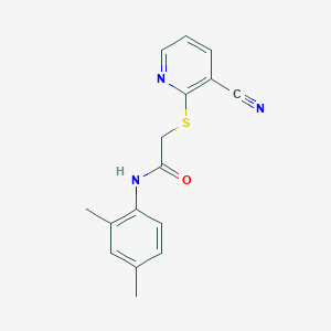 molecular formula C16H15N3OS B4427845 2-[(3-cyano-2-pyridinyl)thio]-N-(2,4-dimethylphenyl)acetamide 