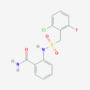 2-{[(2-chloro-6-fluorobenzyl)sulfonyl]amino}benzamide