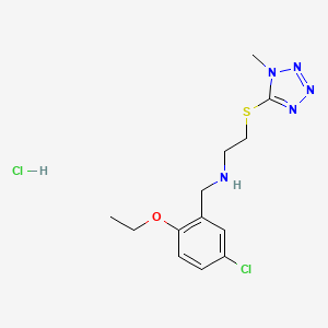 N-[(5-chloro-2-ethoxyphenyl)methyl]-2-(1-methyltetrazol-5-yl)sulfanylethanamine;hydrochloride