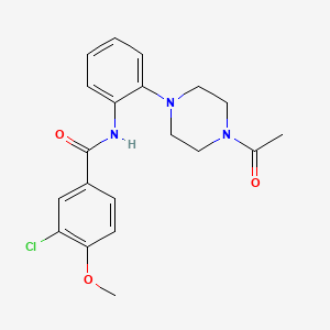 N-[2-(4-acetylpiperazin-1-yl)phenyl]-3-chloro-4-methoxybenzamide