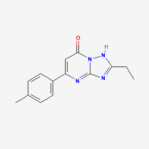 molecular formula C14H14N4O B4427919 2-ethyl-5-(4-methylphenyl)[1,2,4]triazolo[1,5-a]pyrimidin-7(4H)-one 