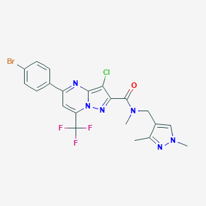 5-(4-bromophenyl)-3-chloro-N-[(1,3-dimethyl-1H-pyrazol-4-yl)methyl]-N-methyl-7-(trifluoromethyl)pyrazolo[1,5-a]pyrimidine-2-carboxamide