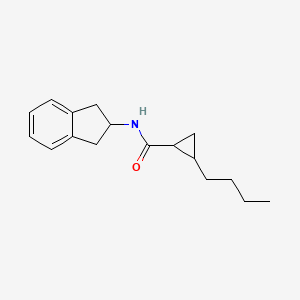 molecular formula C17H23NO B4427923 2-butyl-N-(2,3-dihydro-1H-inden-2-yl)cyclopropanecarboxamide 