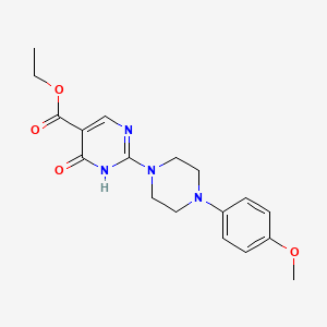 molecular formula C18H22N4O4 B4427929 Ethyl 2-(4-(4-methoxyphenyl)piperazin-1-yl)-4-oxo-1,4-dihydropyrimidine-5-carboxylate 