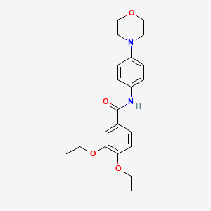 molecular formula C21H26N2O4 B4427947 3,4-diethoxy-N-[4-(4-morpholinyl)phenyl]benzamide 