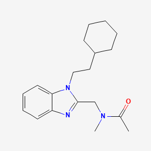 molecular formula C19H27N3O B4427966 N-{[1-(2-cyclohexylethyl)-1H-benzimidazol-2-yl]methyl}-N-methylacetamide 