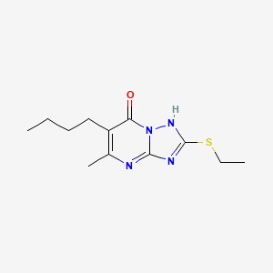 molecular formula C12H18N4OS B4427972 6-butyl-2-(ethylthio)-5-methyl[1,2,4]triazolo[1,5-a]pyrimidin-7(4H)-one 