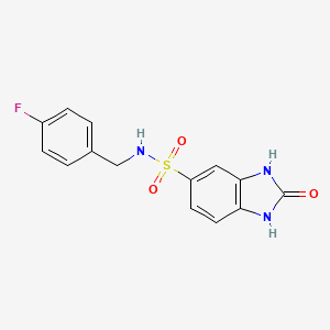 N-(4-fluorobenzyl)-2-oxo-2,3-dihydro-1H-benzimidazole-5-sulfonamide