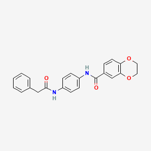 N-{4-[(2-phenylacetyl)amino]phenyl}-2,3-dihydro-1,4-benzodioxine-6-carboxamide