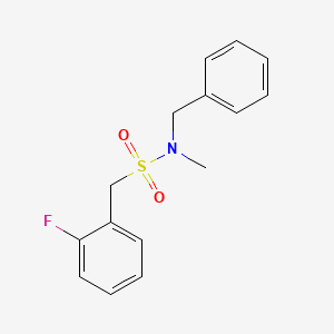 molecular formula C15H16FNO2S B4427986 N-benzyl-1-(2-fluorophenyl)-N-methylmethanesulfonamide 