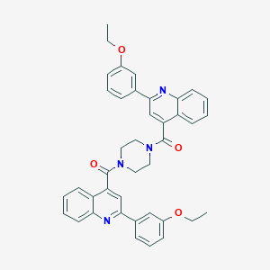 molecular formula C40H36N4O4 B442799 2-(3-Ethoxyphenyl)-4-[(4-{[2-(3-ethoxyphenyl)-4-quinolinyl]carbonyl}-1-piperazinyl)carbonyl]quinoline 