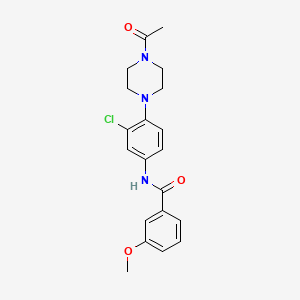 molecular formula C20H22ClN3O3 B4428008 N-[4-(4-acetyl-1-piperazinyl)-3-chlorophenyl]-3-methoxybenzamide 