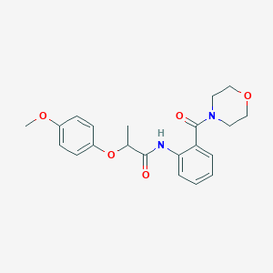 2-(4-methoxyphenoxy)-N-[2-(4-morpholinylcarbonyl)phenyl]propanamide