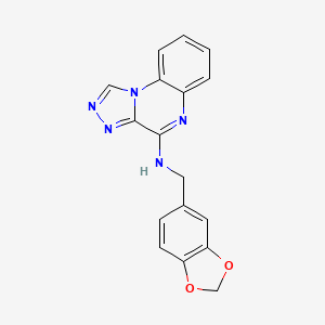 molecular formula C17H13N5O2 B4428022 N-[(2H-1,3-BENZODIOXOL-5-YL)METHYL]-[1,2,4]TRIAZOLO[4,3-A]QUINOXALIN-4-AMINE 