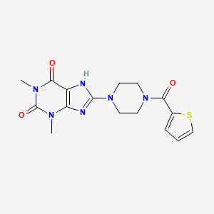 molecular formula C16H18N6O3S B4428037 1,3-dimethyl-8-[4-(2-thienylcarbonyl)-1-piperazinyl]-3,7-dihydro-1H-purine-2,6-dione 