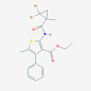 Ethyl 2-{[(2,2-dibromo-1-methylcyclopropyl)carbonyl]amino}-5-methyl-4-phenyl-3-thiophenecarboxylate