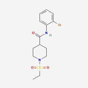 molecular formula C14H19BrN2O3S B4428064 N-(2-bromophenyl)-1-(ethylsulfonyl)-4-piperidinecarboxamide 