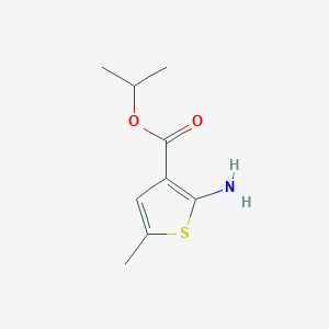 molecular formula C9H13NO2S B442807 2-氨基-5-甲硫代苯并呋喃-3-甲酸异丙酯 CAS No. 350998-01-5