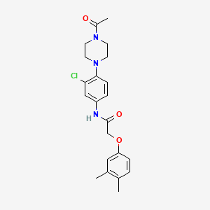 molecular formula C22H26ClN3O3 B4428073 N-[4-(4-acetyl-1-piperazinyl)-3-chlorophenyl]-2-(3,4-dimethylphenoxy)acetamide 