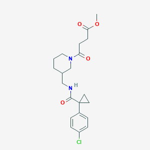 methyl 4-{3-[({[1-(4-chlorophenyl)cyclopropyl]carbonyl}amino)methyl]-1-piperidinyl}-4-oxobutanoate