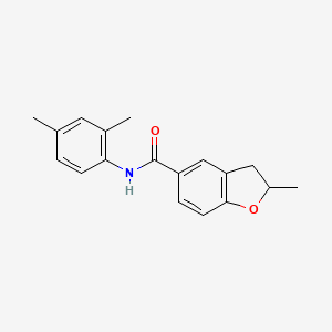 molecular formula C18H19NO2 B4428078 N-(2,4-dimethylphenyl)-2-methyl-2,3-dihydro-1-benzofuran-5-carboxamide 