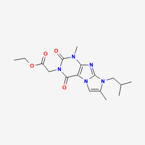 molecular formula C17H23N5O4 B4428085 ethyl (8-isobutyl-1,7-dimethyl-2,4-dioxo-1,2,4,8-tetrahydro-3H-imidazo[2,1-f]purin-3-yl)acetate 