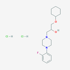 1-(cyclohexyloxy)-3-[4-(2-fluorophenyl)-1-piperazinyl]-2-propanol dihydrochloride