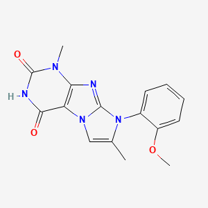 molecular formula C16H15N5O3 B4428094 4-hydroxy-8-(2-methoxyphenyl)-1,7-dimethyl-1H-imidazo[2,1-f]purin-2(8H)-one 