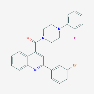 molecular formula C26H21BrFN3O B442812 2-(3-Bromophenyl)-4-{[4-(2-fluorophenyl)-1-piperazinyl]carbonyl}quinoline 