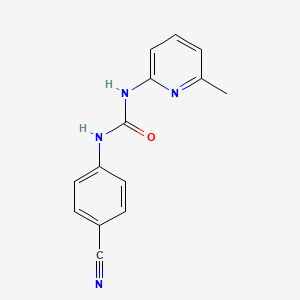 molecular formula C14H12N4O B4428122 N-(4-cyanophenyl)-N'-(6-methyl-2-pyridinyl)urea 