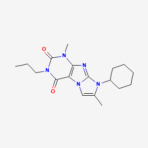 6-Cyclohexyl-4,7-dimethyl-2-propylpurino[7,8-a]imidazole-1,3-dione