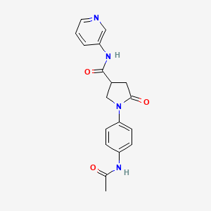 1-[4-(acetylamino)phenyl]-5-oxo-N-3-pyridinyl-3-pyrrolidinecarboxamide