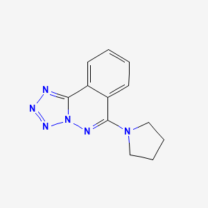 molecular formula C12H12N6 B4428182 1-{[1,2,3,4]TETRAZOLO[5,1-A]PHTHALAZIN-6-YL}PYRROLIDINE 