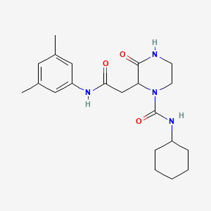 N-cyclohexyl-2-{2-[(3,5-dimethylphenyl)amino]-2-oxoethyl}-3-oxopiperazine-1-carboxamide