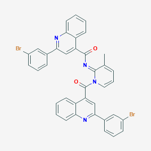 molecular formula C38H24Br2N4O2 B442819 2-(3-bromophenyl)-N-(1-{[2-(3-bromophenyl)quinolin-4-yl]carbonyl}-3-methylpyridin-2(1H)-ylidene)quinoline-4-carboxamide 