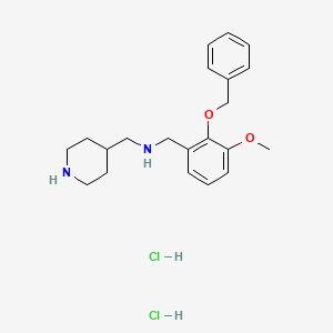 molecular formula C21H30Cl2N2O2 B4428222 [2-(benzyloxy)-3-methoxybenzyl](4-piperidinylmethyl)amine dihydrochloride 