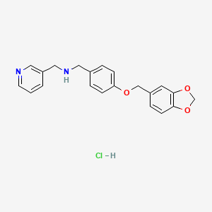 molecular formula C21H21ClN2O3 B4428264 [4-(1,3-benzodioxol-5-ylmethoxy)benzyl](pyridin-3-ylmethyl)amine hydrochloride 