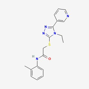 2-{[4-ethyl-5-(3-pyridinyl)-4H-1,2,4-triazol-3-yl]thio}-N-(2-methylphenyl)acetamide