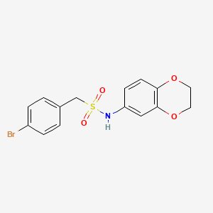 1-(4-bromophenyl)-N-(2,3-dihydro-1,4-benzodioxin-6-yl)methanesulfonamide