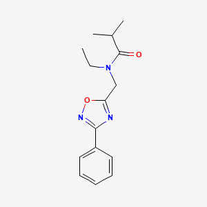 N-ethyl-2-methyl-N-[(3-phenyl-1,2,4-oxadiazol-5-yl)methyl]propanamide