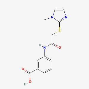 3-({[(1-methyl-1H-imidazol-2-yl)thio]acetyl}amino)benzoic acid