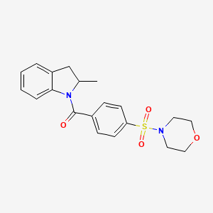 2-methyl-1-[4-(4-morpholinylsulfonyl)benzoyl]indoline